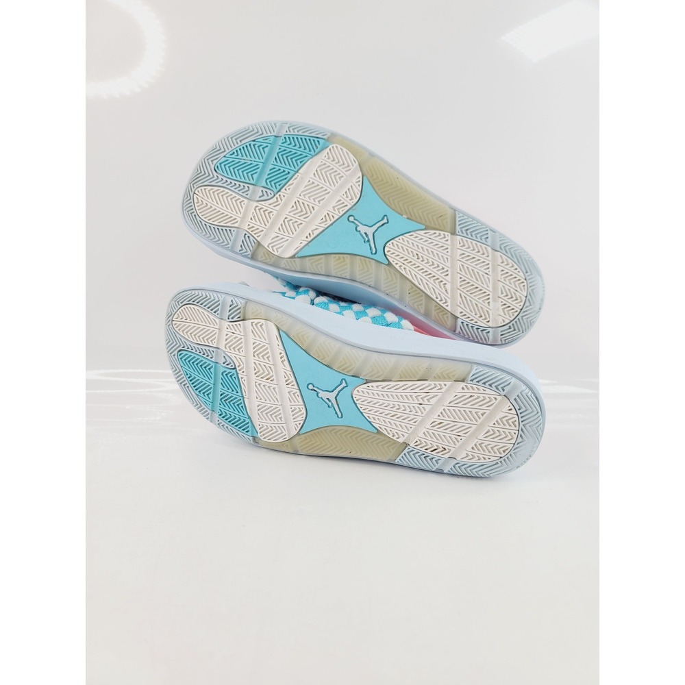 Jordan, Fabric Upper, Rubber Sole Athletic Slide, Women, Size 8, Blue / White. - Picture 5 of 7